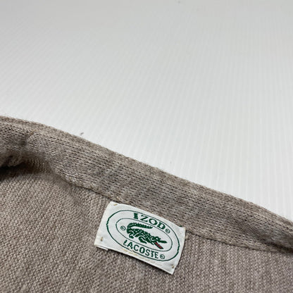 【中古品】【メンズ】 IZOD LACOSTE アイゾッド ラコステ 90's ACRYLIC KNIT CARDIGAN 90年代 アクリル ニット カーディガン 長袖 トップス 145-260828-yo-03-teih サイズ：不明 カラー：ベージュ系 万代Net店