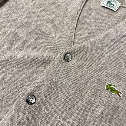 【中古品】【メンズ】 IZOD LACOSTE アイゾッド ラコステ 90's ACRYLIC KNIT CARDIGAN 90年代 アクリル ニット カーディガン 長袖 トップス 145-260828-yo-03-teih サイズ：不明 カラー：ベージュ系 万代Net店