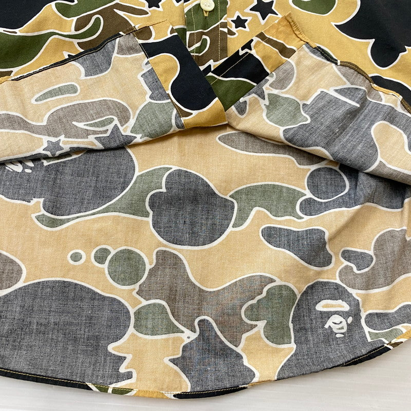 【中古品】【メンズ】 ABATHINGAPE アベイシング エイプ L/S GRAPHIC SHIRT ロングスリーブ 柄シャツ 長袖 トップス 142-260721-sa-15-tei サイズ：S カラー：柄 万代Net店