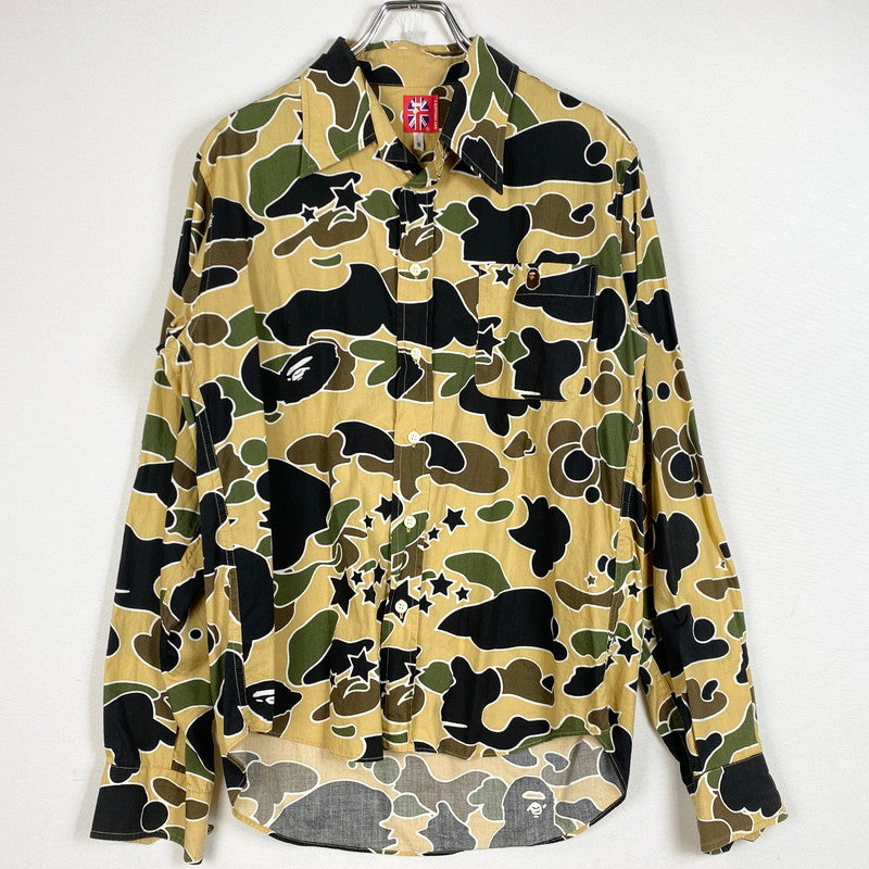 【中古品】【メンズ】 ABATHINGAPE アベイシング エイプ L/S GRAPHIC SHIRT ロングスリーブ 柄シャツ 長袖 トップス 142-260721-sa-15-tei サイズ：S カラー：柄 万代Net店