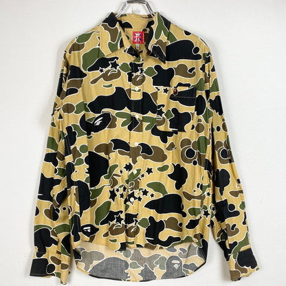 【中古品】【メンズ】 ABATHINGAPE アベイシング エイプ L/S GRAPHIC SHIRT ロングスリーブ 柄シャツ 長袖 トップス 142-260721-sa-15-tei サイズ：S カラー：柄 万代Net店