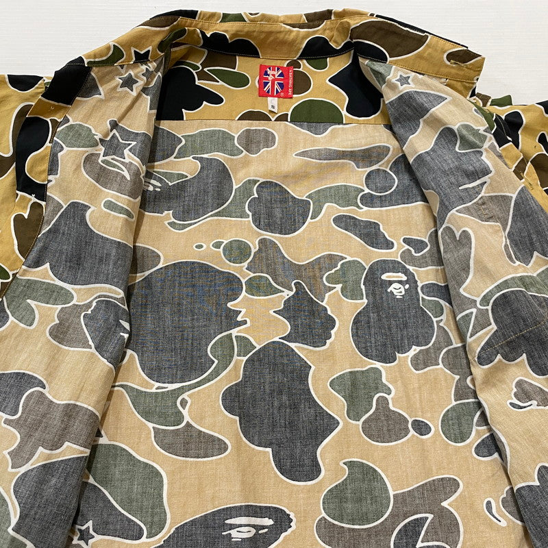 【中古品】【メンズ】 ABATHINGAPE アベイシング エイプ L/S GRAPHIC SHIRT ロングスリーブ 柄シャツ 長袖 トップス 142-260721-sa-15-tei サイズ：S カラー：柄 万代Net店