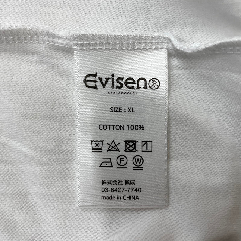 【中古品】【メンズ】 Evisen Skateboards ゑ エヴィセン スケートボード SUMMER COLLECTION S/S TEE 25SU-T07 サマーコレクション ショートスリーブTシャツ 半袖トップス 142-260826-ss-02-teih サイズ：XL カラー：ホワイト 万代Net店