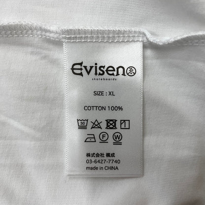 【中古品】【メンズ】 Evisen Skateboards ゑ エヴィセン スケートボード SUMMER COLLECTION S/S TEE 25SU-T07 サマーコレクション ショートスリーブTシャツ 半袖トップス 142-260826-ss-02-teih サイズ：XL カラー：ホワイト 万代Net店