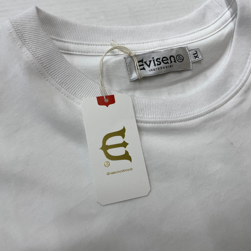 【中古品】【メンズ】 Evisen Skateboards ゑ エヴィセン スケートボード SUMMER COLLECTION S/S TEE 25SU-T07 サマーコレクション ショートスリーブTシャツ 半袖トップス 142-260826-ss-02-teih サイズ：XL カラー：ホワイト 万代Net店