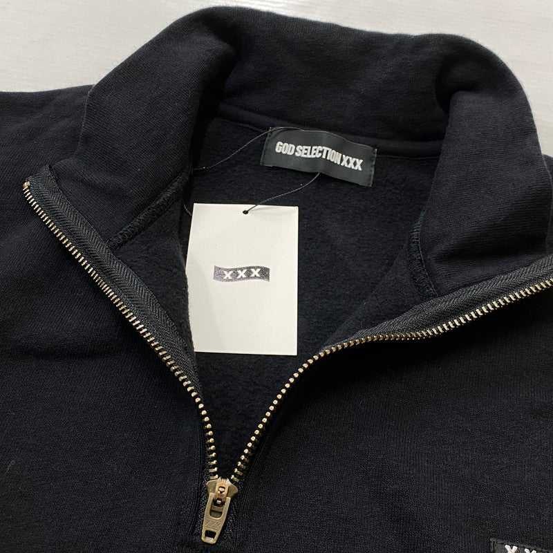【中古品】【メンズ】 GOD SELECTION ゴッド セレクション HALF ZIP SWEAT ハーフ ジップ スウェット トップス トレーナー 142-260721-sa-05-tei サイズ：フリーサイズ カラー：ブラック 万代Net店