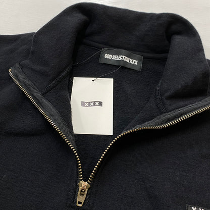 【中古品】【メンズ】 GOD SELECTION ゴッド セレクション HALF ZIP SWEAT ハーフ ジップ スウェット トップス トレーナー 142-260721-sa-05-tei サイズ：フリーサイズ カラー：ブラック 万代Net店