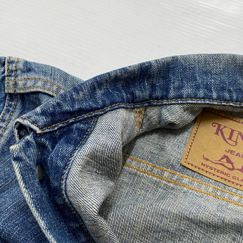 【中古品】【メンズ】 HYSTERIC GLAMOUR ヒステリック グラマー 13OZ OLD BLUE KINKY JEANS 3RD TYPE DENIM JACKET 02203AB12 デニムジャケット アウター 140-260721-sa-06-tei サイズ：S カラー：インディゴ 万代Net店