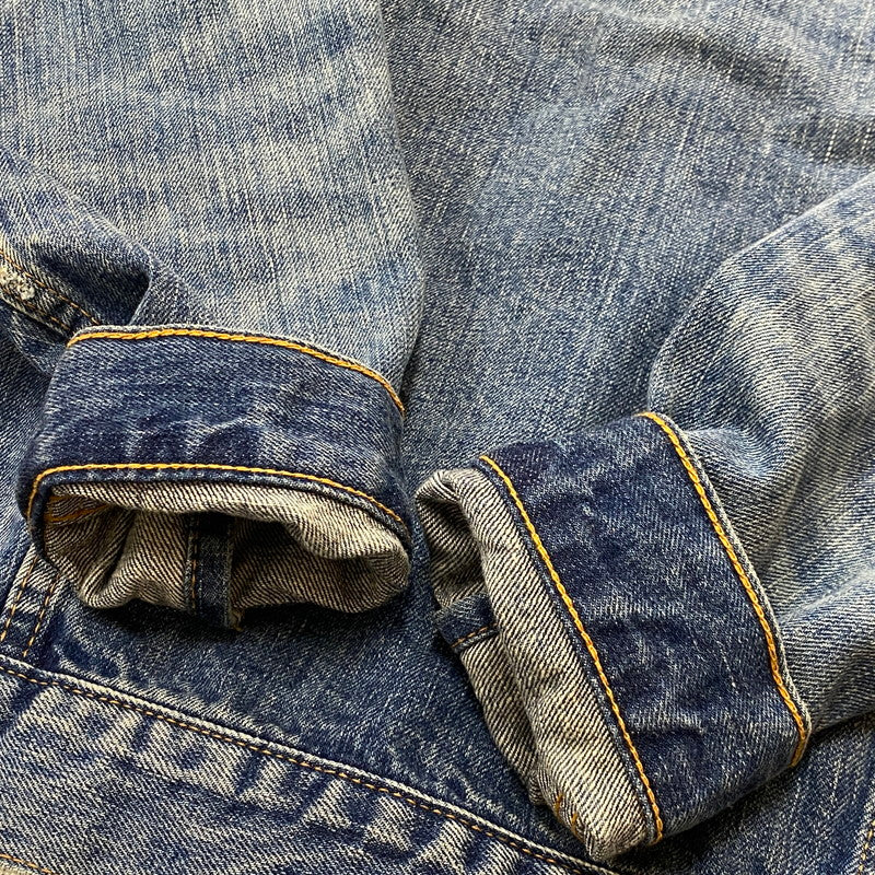 【中古品】【メンズ】 HYSTERIC GLAMOUR ヒステリック グラマー 13OZ OLD BLUE KINKY JEANS 3RD TYPE DENIM JACKET 02203AB12 デニムジャケット アウター 140-260721-sa-06-tei サイズ：S カラー：インディゴ 万代Net店