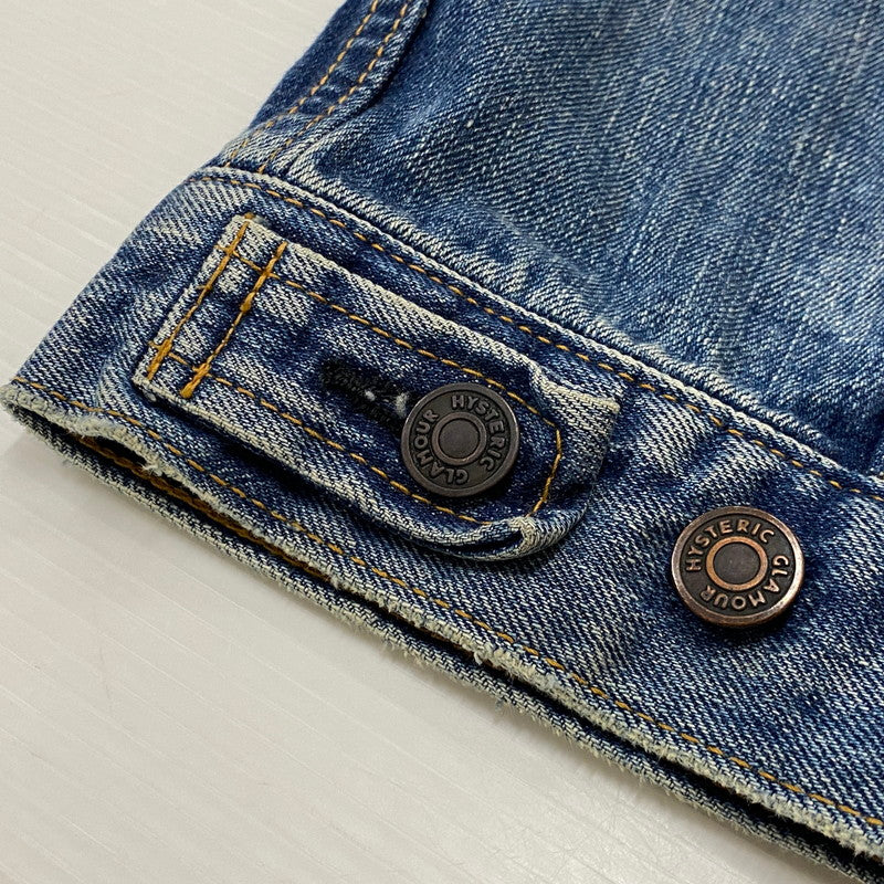 【中古品】【メンズ】 HYSTERIC GLAMOUR ヒステリック グラマー 13OZ OLD BLUE KINKY JEANS 3RD TYPE DENIM JACKET 02203AB12 デニムジャケット アウター 140-260721-sa-06-tei サイズ：S カラー：インディゴ 万代Net店