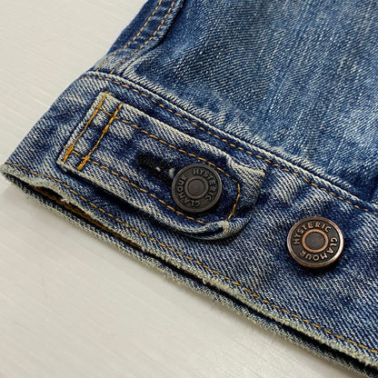 【中古品】【メンズ】 HYSTERIC GLAMOUR ヒステリック グラマー 13OZ OLD BLUE KINKY JEANS 3RD TYPE DENIM JACKET 02203AB12 デニムジャケット アウター 140-260721-sa-06-tei サイズ：S カラー：インディゴ 万代Net店