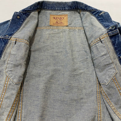 【中古品】【メンズ】 HYSTERIC GLAMOUR ヒステリック グラマー 13OZ OLD BLUE KINKY JEANS 3RD TYPE DENIM JACKET 02203AB12 デニムジャケット アウター 140-260721-sa-06-tei サイズ：S カラー：インディゴ 万代Net店