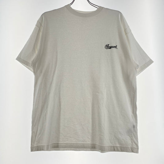 【中古品】【メンズ】 SEQUEL スィークェル EMBROIDERY LOGO TEE 刺繍 ロゴ Tシャツ 半袖 トップス 142-260721-sa-02-tei サイズ：L カラー：ホワイト 万代Net店