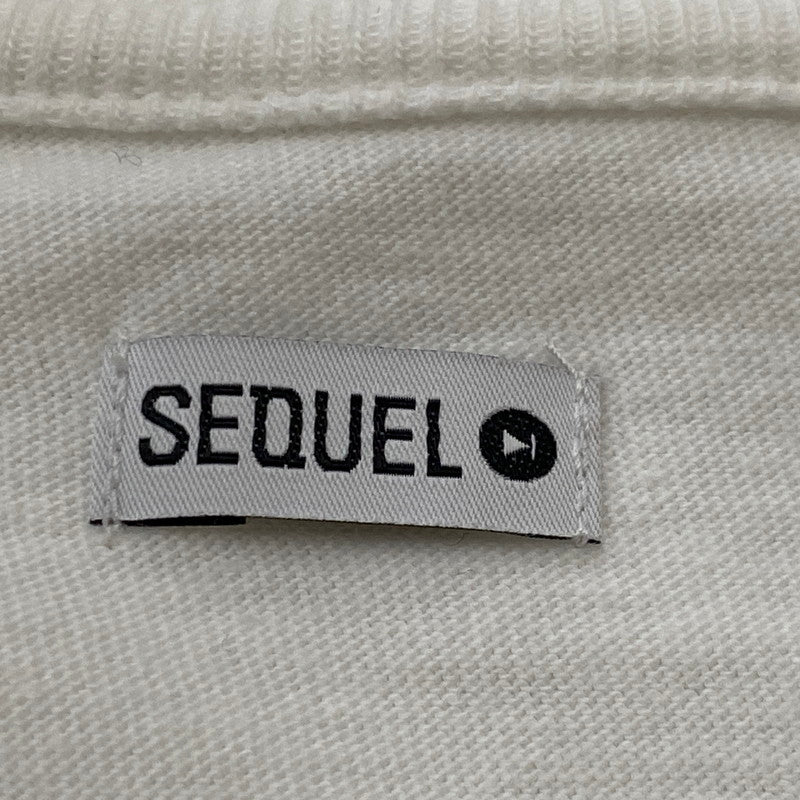 【中古品】【メンズ】 SEQUEL スィークェル EMBROIDERY LOGO TEE 刺繍 ロゴ Tシャツ 半袖 トップス 142-260721-sa-02-tei サイズ：L カラー：ホワイト 万代Net店