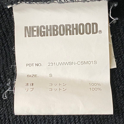 【中古品】【メンズ】 NEIGHBORHOOD ネイバーフッド × WINDANDSEA ウィンダンシー 別注コラボ LOGOSWEAT 231UWWSN ロゴ スウェット トップス トレ－ナー 142-260721-sa-04-tei サイズ：S カラー：ブラック 万代Net店