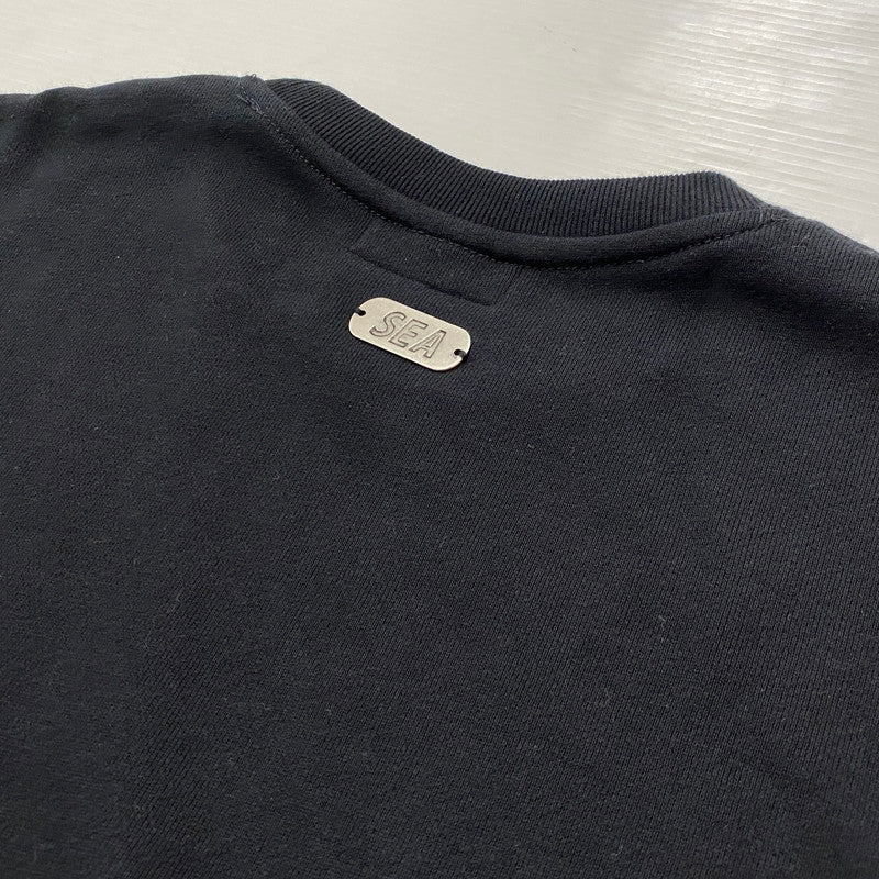 【中古品】【メンズ】 WINDANDSEA ウィンダンシー METALLIC CREWNECK WDS-O-CLCS-25-Q3-CS-01 メタリック クルーネック トップス スウェット トレーナー 142-260721-sa-07-tei サイズ：M カラー：ブラック 万代Net店