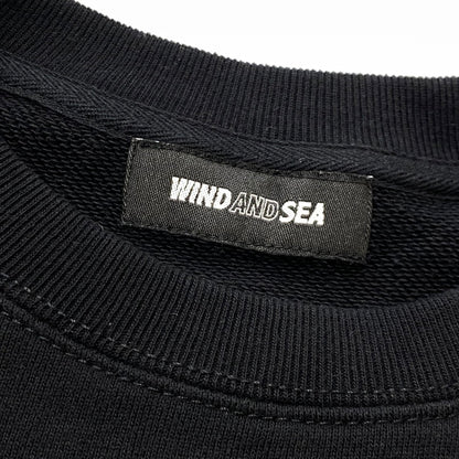 【中古品】【メンズ】 WINDANDSEA ウィンダンシー METALLIC CREWNECK WDS-O-CLCS-25-Q3-CS-01 メタリック クルーネック トップス スウェット トレーナー 142-260721-sa-07-tei サイズ：M カラー：ブラック 万代Net店