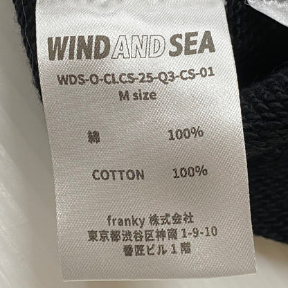 【中古品】【メンズ】 WINDANDSEA ウィンダンシー METALLIC CREWNECK WDS-O-CLCS-25-Q3-CS-01 メタリック クルーネック トップス スウェット トレーナー 142-260721-sa-07-tei サイズ：M カラー：ブラック 万代Net店