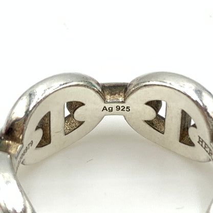 【中古品】【メンズ/レディース】 HERMES エルメス シェーヌダンクルアンシェネ リング PM 指輪 Ag925 182-260727-ko-12-tei サイズ：48 カラー：シルバー 万代Net店