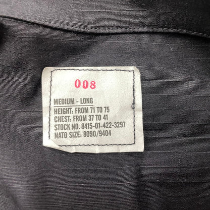 【中古品】【メンズ】 US.ARMY アメリカ軍 BDU JACKET 8415-01-422-3297 バトル ドレス ユニフォーム ジャケット アウター 145-260725-ss-03-tei サイズ：M-LONG カラー：ブラック 万代Net店