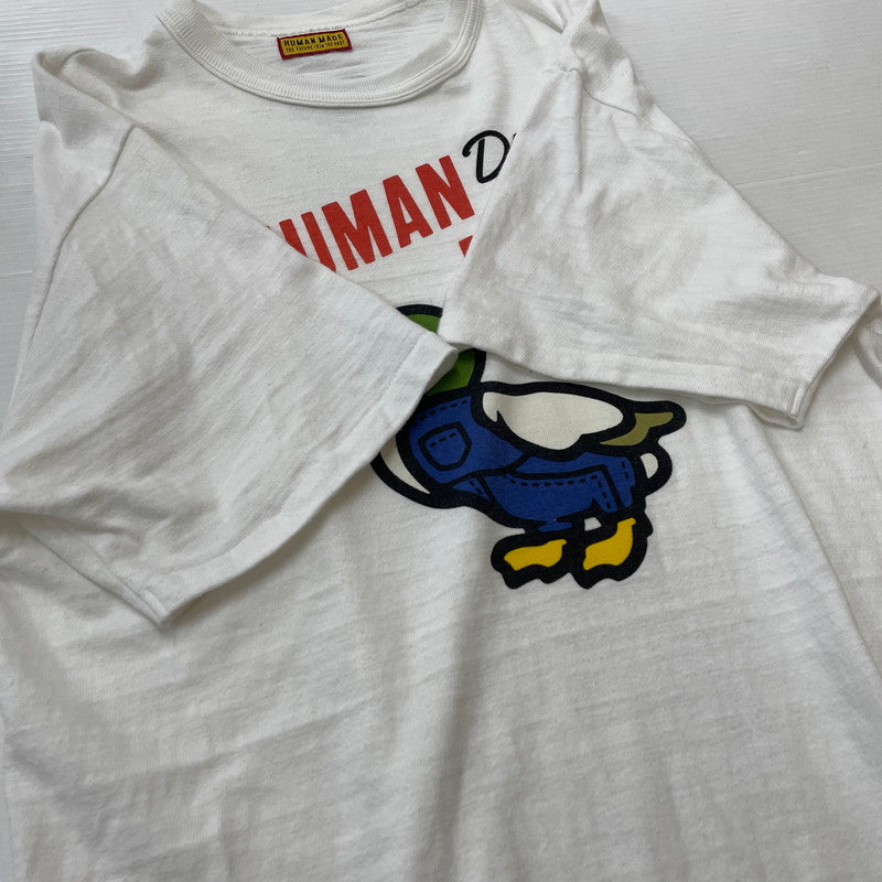 【中古品】【メンズ】 HUMAN MADE ヒューマンメイド DUCK GRAPHIC S/S T-SHIRT ダック グラフィック ショートスリーブTシャツ 半袖トップス 142-260725-ss-01-tei サイズ：M カラー：ホワイト 万代Net店