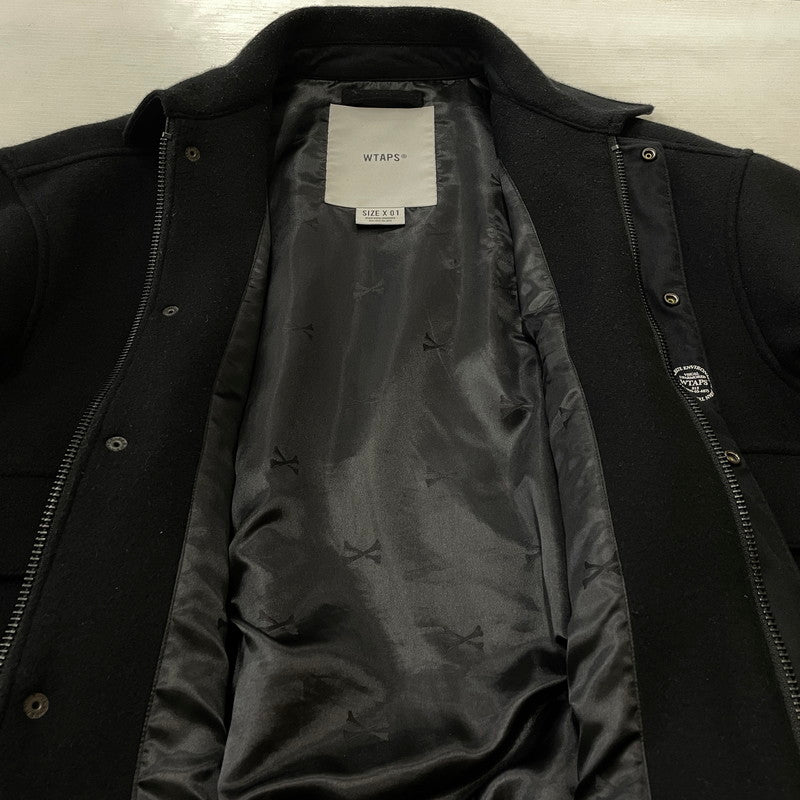 【中古品】【メンズ】 WTAPS ダブルタップス JFW-01 JACKET WONY. MELTON 232BRDT-JKM04 ウールメルトン ジャケット アウター 142-260725-ss-08-tei サイズ：01 カラー：ブラック 万代Net店