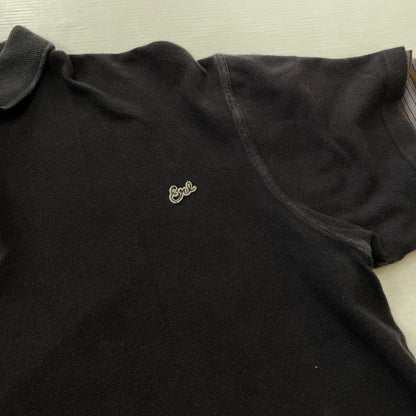 【現状渡し品】【メンズ】 ERL イーアールエル DOUBLE SLEEVE P0LO T-SHIRT ダブルスリーブ ポロTシャツ トップス 141-260725-ss-02-tei サイズ：S カラー：ブラック 万代Net店