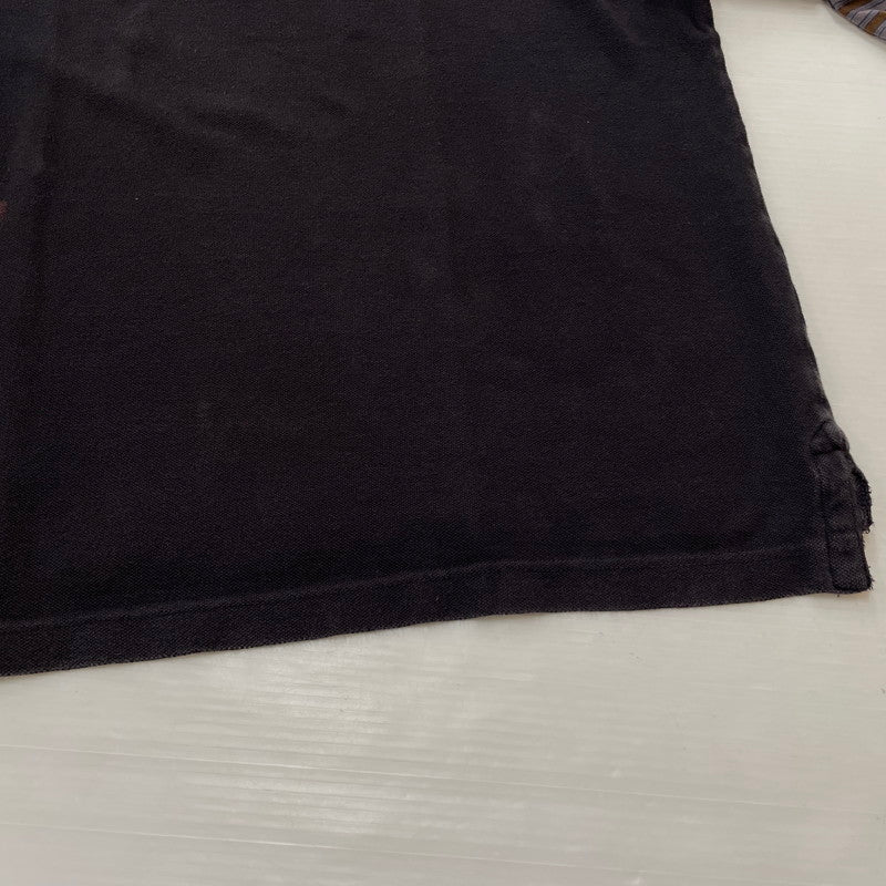 【現状渡し品】【メンズ】 ERL イーアールエル DOUBLE SLEEVE P0LO T-SHIRT ダブルスリーブ ポロTシャツ トップス 141-260725-ss-02-tei サイズ：S カラー：ブラック 万代Net店