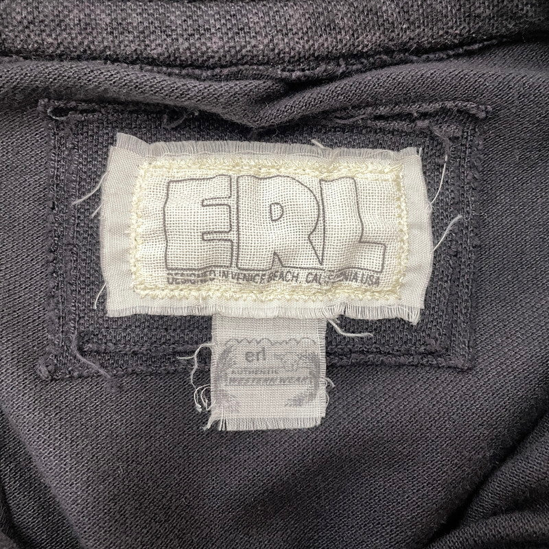【現状渡し品】【メンズ】 ERL イーアールエル DOUBLE SLEEVE P0LO T-SHIRT ダブルスリーブ ポロTシャツ トップス 141-260725-ss-02-tei サイズ：S カラー：ブラック 万代Net店