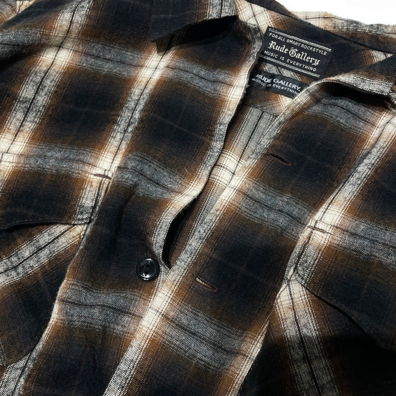 【中古品】【メンズ】 RUDE GALLERY ルードギャラリー OMBRE CHECK L/S SHIRT オンブレチェック ロングスリーブシャツ 長袖トップス 140-260725-ss-07-tei サイズ：3 カラー：チェック 万代Net店