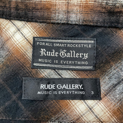 【中古品】【メンズ】 RUDE GALLERY ルードギャラリー OMBRE CHECK L/S SHIRT オンブレチェック ロングスリーブシャツ 長袖トップス 140-260725-ss-07-tei サイズ：3 カラー：チェック 万代Net店