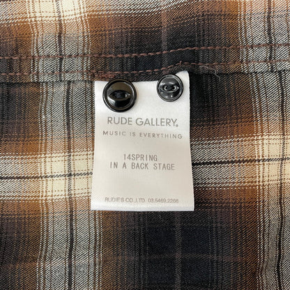 【中古品】【メンズ】 RUDE GALLERY ルードギャラリー OMBRE CHECK L/S SHIRT オンブレチェック ロングスリーブシャツ 長袖トップス 140-260725-ss-07-tei サイズ：3 カラー：チェック 万代Net店