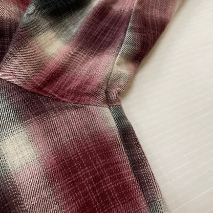 【中古品】【メンズ】 RUDE GALLERY ルードギャラリー OMBRE CHECK L/S SHIRT オンブレチェック ロングスリーブシャツ 長袖トップス 140-260725-ss-06-tei サイズ：4 カラー：レッド 万代Net店