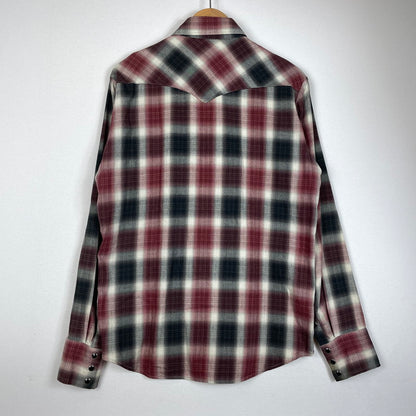 【中古品】【メンズ】 RUDE GALLERY ルードギャラリー OMBRE CHECK L/S SHIRT オンブレチェック ロングスリーブシャツ 長袖トップス 140-260725-ss-06-tei サイズ：4 カラー：レッド 万代Net店