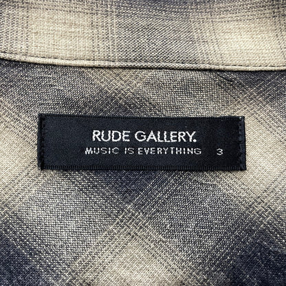 【中古品】【メンズ】 RUDE GALLERY ルードギャラリー OMBRE CHECK L/S SHIRT オンブレチェック ロングスリーブシャツ 長袖トップス 140-260725-ss-05-tei サイズ：3 カラー：チェック 万代Net店