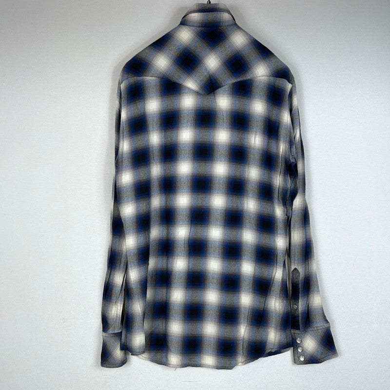 【中古品】【メンズ】 HYSTERIC GLAMOUR ヒステリックグラマー RAYON OMBRE CHECK SHIRT 4AH-2022 レーヨンオンブレチェックシャツ トップス 140-260725-ss-04-tei サイズ：M カラー：チェック 万代Net店