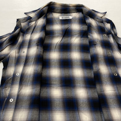 【中古品】【メンズ】 HYSTERIC GLAMOUR ヒステリックグラマー RAYON OMBRE CHECK SHIRT 4AH-2022 レーヨンオンブレチェックシャツ トップス 140-260725-ss-04-tei サイズ：M カラー：チェック 万代Net店