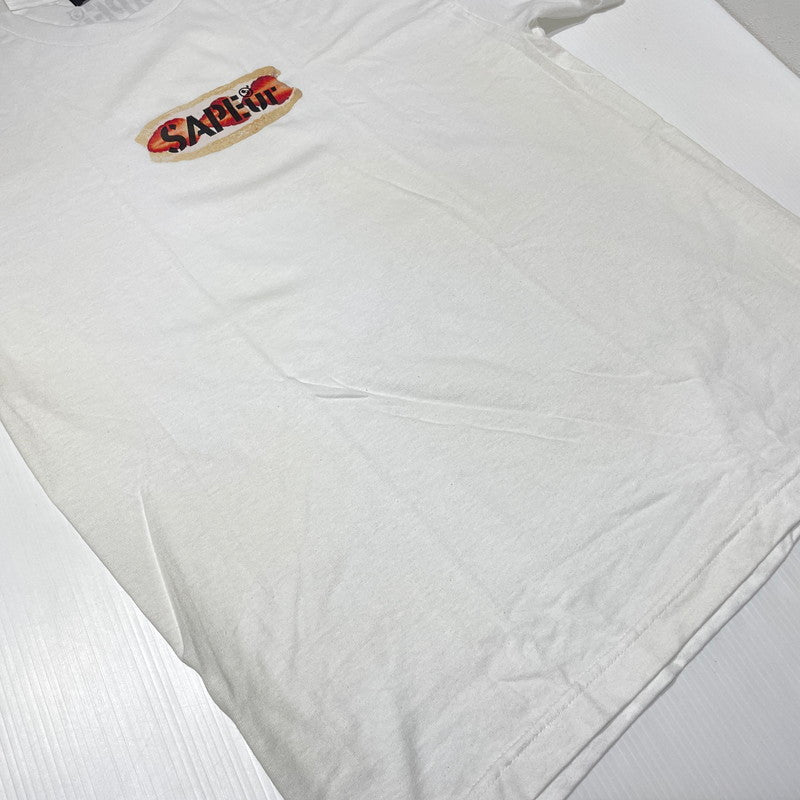 【中古品】【メンズ】 SAPEur サプール BENI HOPPE STRAWBERRY SANDWICH S/S TEE 紅ほっぺサンド ショートスリーブTシャツ 半袖トップス 142-260806-ss-03-tei サイズ：L カラー：ホワイト 万代Net店