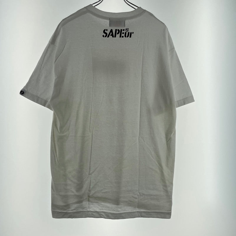 【中古品】【メンズ】 SAPEur サプール BENI HOPPE STRAWBERRY SANDWICH S/S TEE 紅ほっぺサンド ショートスリーブTシャツ 半袖トップス 142-260806-ss-03-tei サイズ：L カラー：ホワイト 万代Net店