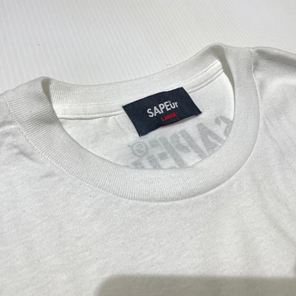 【中古品】【メンズ】 SAPEur サプール BENI HOPPE STRAWBERRY SANDWICH S/S TEE 紅ほっぺサンド ショートスリーブTシャツ 半袖トップス 142-260806-ss-03-tei サイズ：L カラー：ホワイト 万代Net店