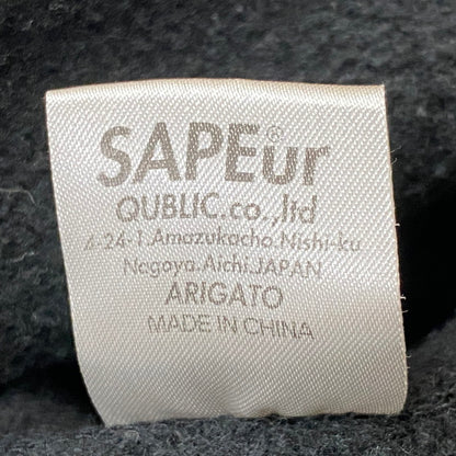 【中古品】【メンズ】 SAPEUR サプール CAMOUFLAGE LOGO FOODIE 迷彩 ロゴ フーディー 長袖 トップス プルオーバーパーカー 142-260724-sa-20-tei サイズ：M カラー：ブラック 万代Net店