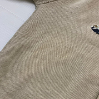 【現状渡し品】【メンズ】 SAPEUR サプール CAMOUFLAGE LOGO FOODIE 迷彩 ロゴ フーディー 長袖 トップス プルオーバーパーカー 142-260724-sa-19-tei サイズ：L カラー：ベージュ 万代Net店