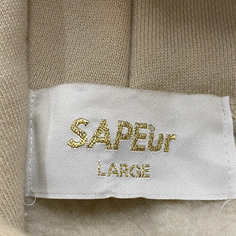 【現状渡し品】【メンズ】 SAPEUR サプール CAMOUFLAGE LOGO FOODIE 迷彩 ロゴ フーディー 長袖 トップス プルオーバーパーカー 142-260724-sa-19-tei サイズ：L カラー：ベージュ 万代Net店