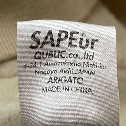 【現状渡し品】【メンズ】 SAPEUR サプール CAMOUFLAGE LOGO FOODIE 迷彩 ロゴ フーディー 長袖 トップス プルオーバーパーカー 142-260724-sa-19-tei サイズ：L カラー：ベージュ 万代Net店