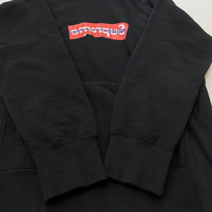 【中古品】【メンズ】 SUPREME シュプリーム × COMME DES GARCONS コムデ ギャルソン 別注コラボ 17SS BOX LOGO HOODED SWEAT 2017年春夏 ボックス ロゴ フーディー トップス プルオーバーパーカー 149-260724-sa-18-tei サイズ：M カラー：ブラック 万代Net店