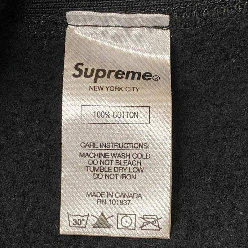 【中古品】【メンズ】 SUPREME シュプリーム × COMME DES GARCONS コムデ ギャルソン 別注コラボ 17SS BOX LOGO HOODED SWEAT 2017年春夏 ボックス ロゴ フーディー トップス プルオーバーパーカー 149-260724-sa-18-tei サイズ：M カラー：ブラック 万代Net店