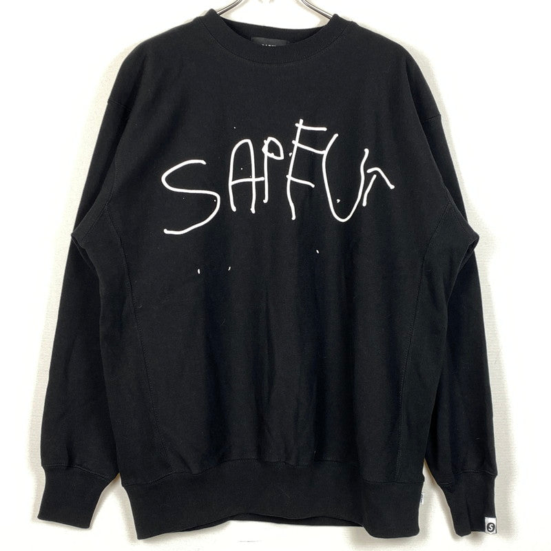 【中古品】【メンズ】 SAPEUR サプール SWEAT スウェット 長袖 トップス トレーナー 142-260724-sa-16-tei サイズ：L カラー：ブラック 万代Net店