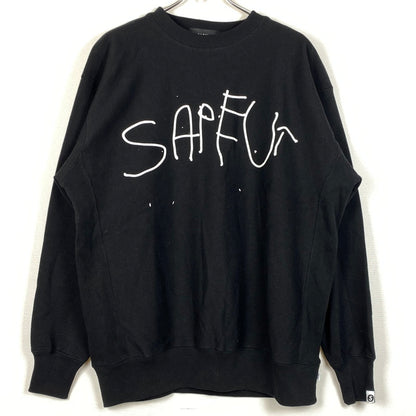 【中古品】【メンズ】 SAPEUR サプール SWEAT スウェット 長袖 トップス トレーナー 142-260724-sa-16-tei サイズ：L カラー：ブラック 万代Net店
