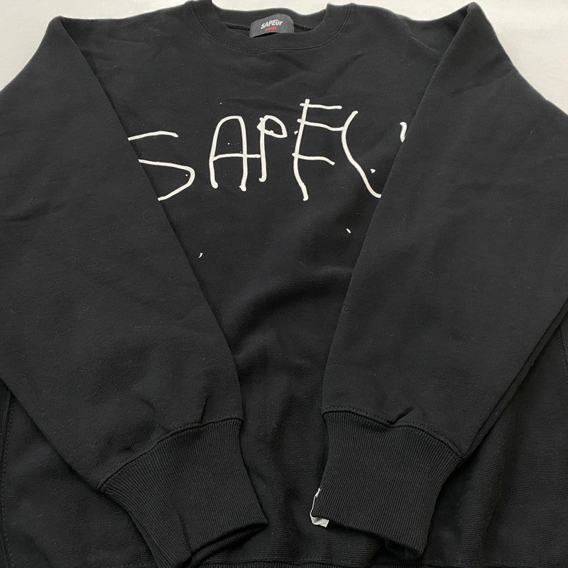 【中古品】【メンズ】 SAPEUR サプール SWEAT スウェット 長袖 トップス トレーナー 142-260724-sa-16-tei サイズ：L カラー：ブラック 万代Net店