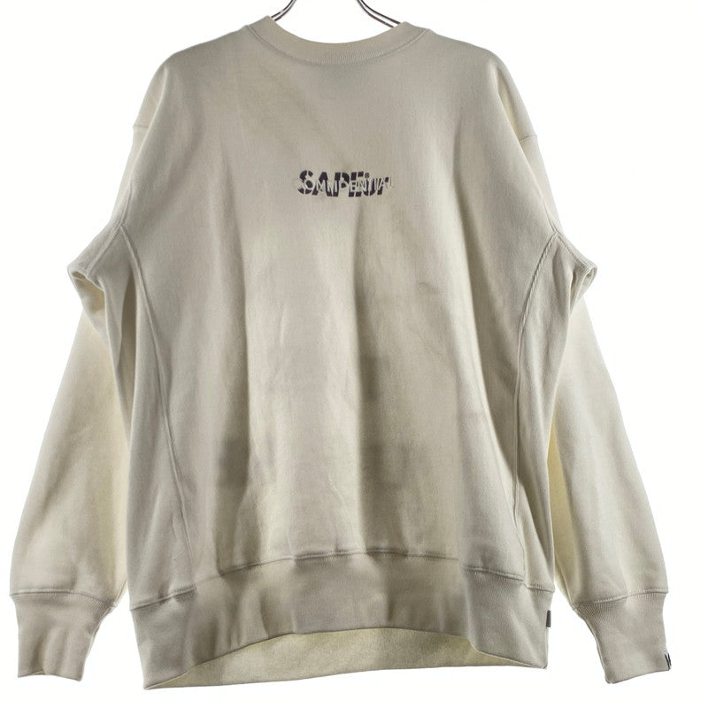【現状渡し品】【メンズ】 SAPEUR サプール CONFIDENTIAL SWEAT コンフィデンシャル スウェット 長袖 トップス トレーナー 142-260724-sa-15-tei サイズ：L カラー：ホワイト 万代Net店